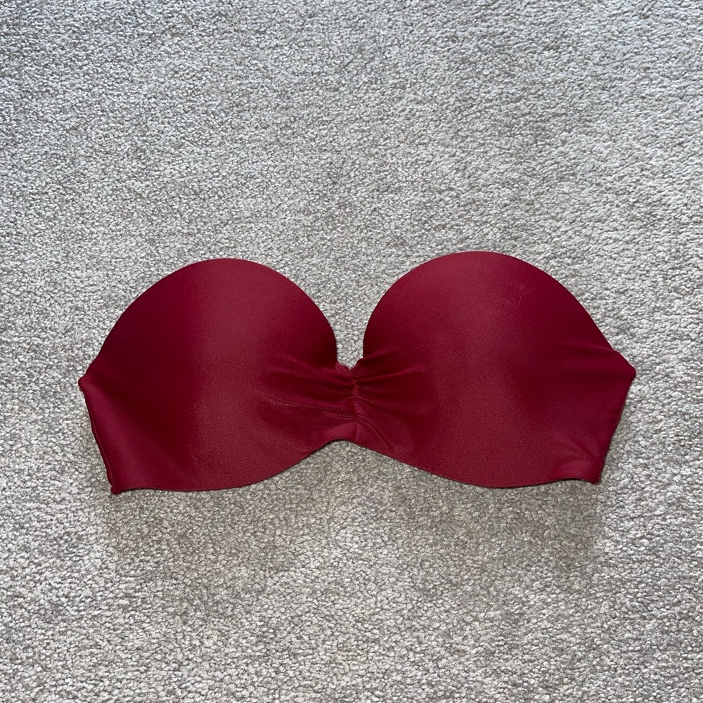 Hollister Burgundy Strappy Back Bandeau Top